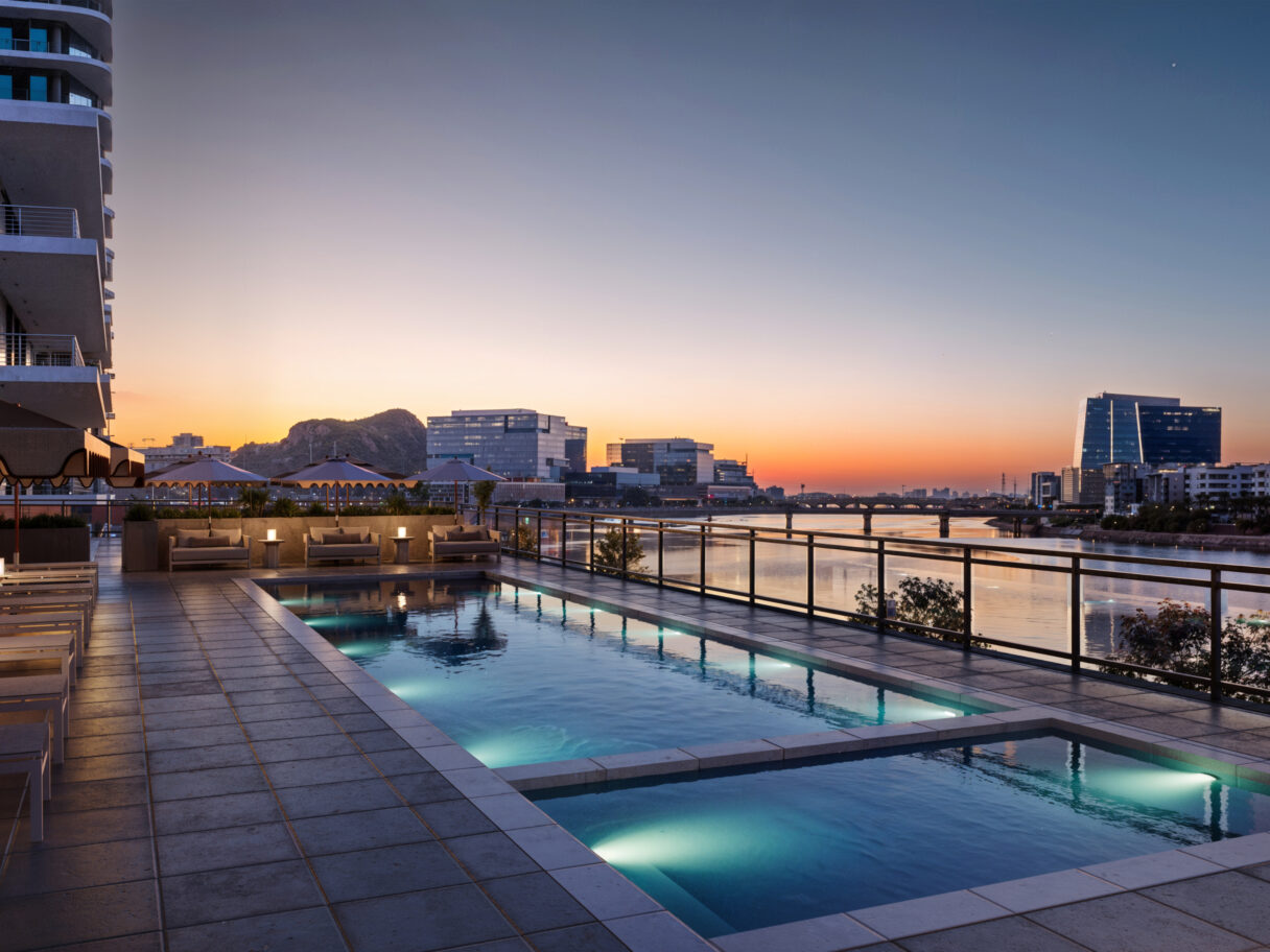 Year-Round Chilled Pools & Cabanas