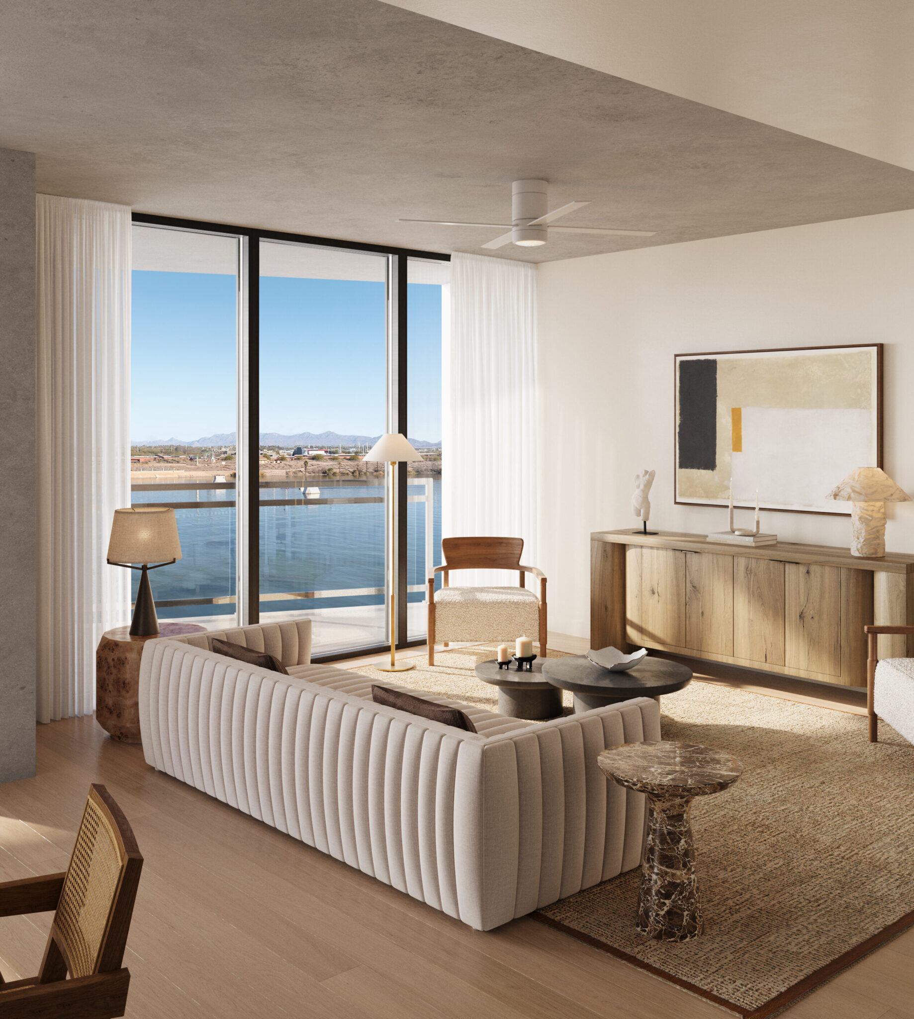 Apartments with waterfront views